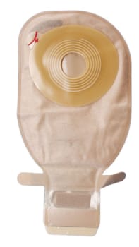 Assura Plus, 1-dels ileostomipose, Hide-Away udløb, Midi, beige, Ø 35 mm
