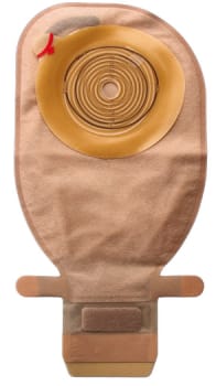 Assura Plus, 1-dels ileo.pose, Midi, Hide-Away filter, beige, Ø 12 - 50x65 mm