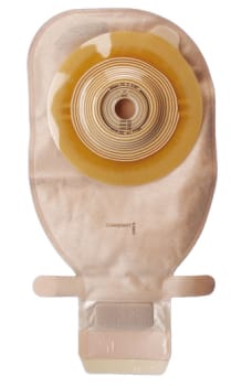 Assura Plus Convex Dyb, 1-dels ileostomipose, Midi, Hide-Away udløb, beige, Ø 15-43 mm