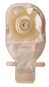 Assura Plus Convex Light, 1-dels ileostomipose, Midi, Hide-away udløb, beige, Ø 15-33 mm
