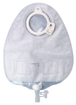 Assura Plus, 2-dels urostomipose, Midi, flerkammer, hvid, 40 mm ring