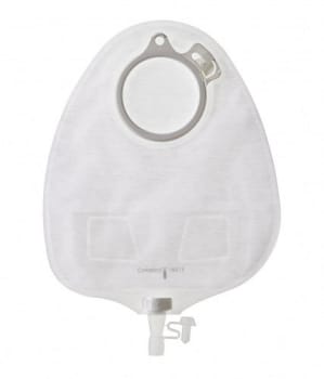 Assura Plus, 2-dels urostomipose, Midi, flerkammer, hvid, 60 mm ring