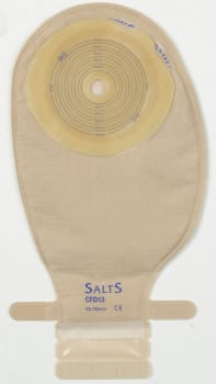 SALTS Confidence Comfort, 1-dels ileostomipose Standard, delt forside, beige, Ø 13-65 mm