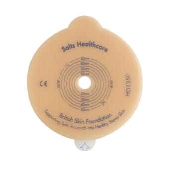 Harmony Duo Flexibel, plade, med hydrokolloid kantsikring, 38 mm Ø, 50 mm ring