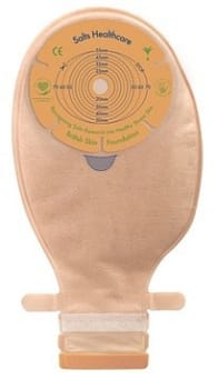 SALTS Confidence Natural Advan, colostomipose, Midi, m. vindue, transp., beige bagside, 13-55/70 mm