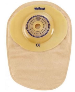 Flair Active Convex, 1-dels colostomipose, Midi, vindue, beige, Ø 35 mm