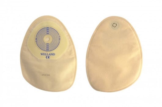Flair Active, 1-dels colostomipose, Midi, beige, Ø 44 mm
