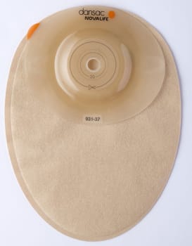 NovaLife 1 Convex, 1-dels colostomipose, Midi, beige, opklipbar, Ø 10-37 mm