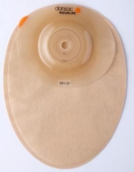 NovaLife 1 Convex, 1-dels colostomipose, Midi, beige, opklipbar, Ø 10-46 mm