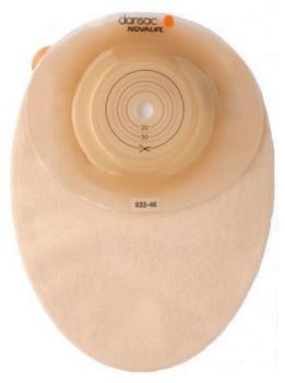 NovaLife 1 Convex, 1-dels colostomipose, Midi, vindue, beige, Ø 10-46 mm