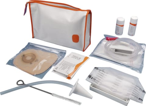 Dansac, irrigationssæt m. skylleærme, hydrokolloid klæber