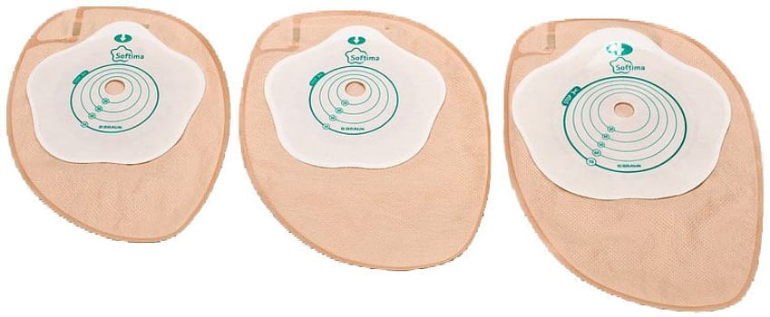 Flexima, 1-dels colostomipose, Midi, beige, Ø 40 mm