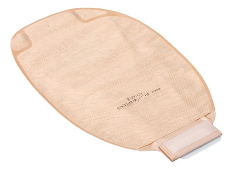 Flexima, 1-dels ileostomipose, Roll' Up udløb, Midi, beige, 25 mm
