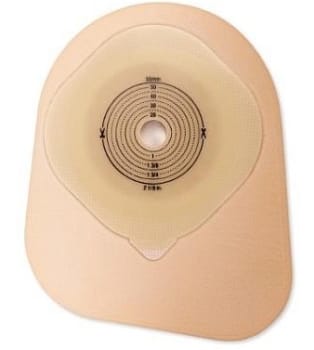 Moderma Flex CeraPlus, 1-dels colostomipose, Midi, vindue, beige, 25 mm