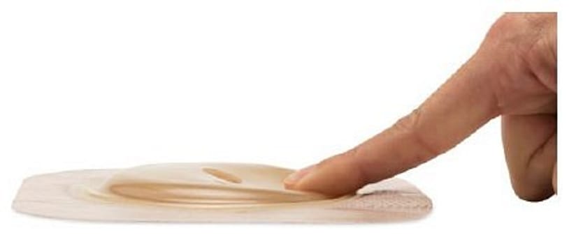 Conform 2 CeraPlus Soft konvek, plade med klæbekant, 32 mm hul, løftbar flange, 55 mm ring