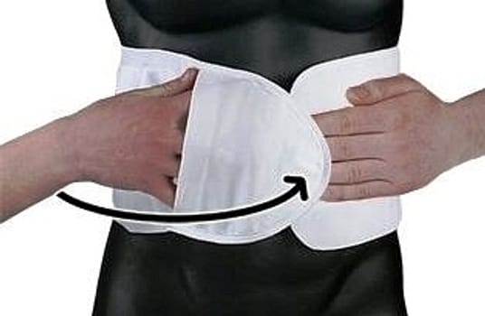 Fulcionel, kompressionsbælte, 16cm bredt, 105-120cm, hvid, large