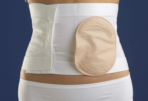 Corsinel, kompressionsbælte m. panel 22,5cm, 86-98cm, hvid, medium