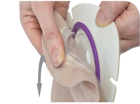 eakin dot, 2-dels colostomipose, Standard, vindue, beige, 80 mm ring