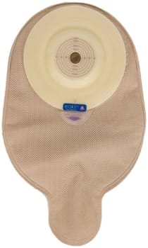 Eakin Pelican convex, 1-dels urostomipose, Mini, m/vindue, beige, Ø 12-40 mm