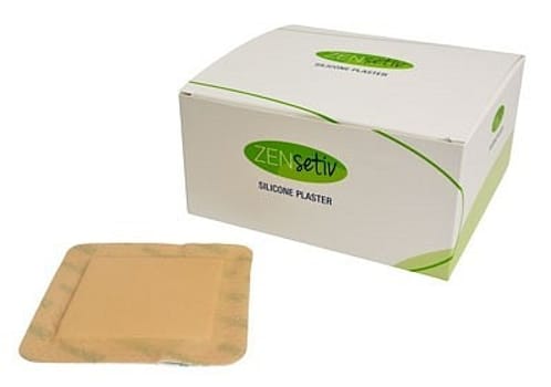 ZENSETIV, stomiplaster, silikoneklæb, polyurethanskum pude, 7,5 cm x 7,5 cm