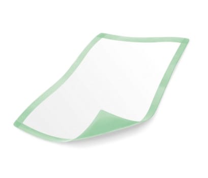 MoliCare Premium Bed 5, underlag, engangs, væsketæt, 32 g, grøn, 60 cm x 60 cm