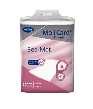 MoliCare Premium Bed 7, underlag, engangs, væsketæt, 77 g, grøn, 60 cm x 90 cm