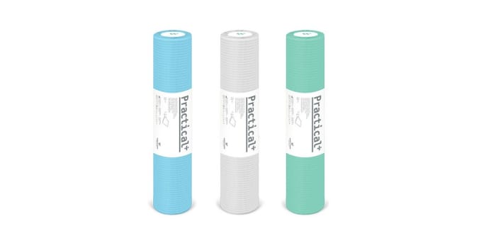 Practical, 1-lags lejepapir PE belagt, perforeret, blå, 70 cm x 50 m