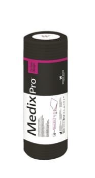 MedixPro PF, 2-lags lejepapir, PE belagt, perforeret, sort, 33 cm x 25 m