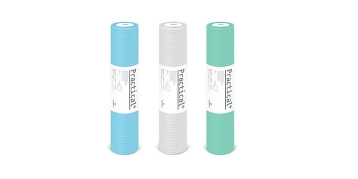 Practical, 1-lags lejepapir, PE belagt, perforeret HVID, 50 cm x 50 m