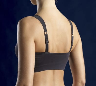 CareFix Post-Op Bra BH, Anna, frontluk. lynlås, justerbar stropper, sort, large