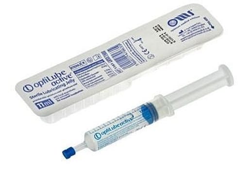 Optilube, katetergel, sprøjte, steril, 11 ml