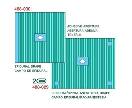 Bastos, hulstykke epidural, 2 lag, steril, 75 cm x 90 cm
