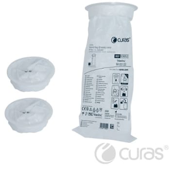 Curas, opkastningspose, eng, PE, m. plastik krave, 1,5 l