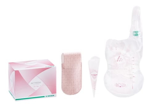 Actreen Mini Set, kvindekateter 9cm integreret opsamlingspose steril, ch 14