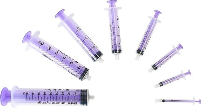 Medicina, sprøjte, enteral ENFit, engangs, st., 60 ml