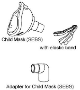 Omron, Børnemaske til C28P forstøver, SEBS, (PVC fri)