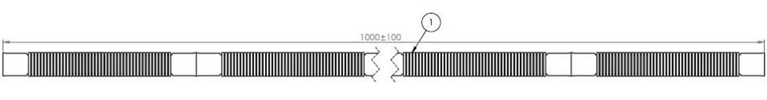 Altech, slange til anæstesigas cuffed for hver 20 cm, 50 m