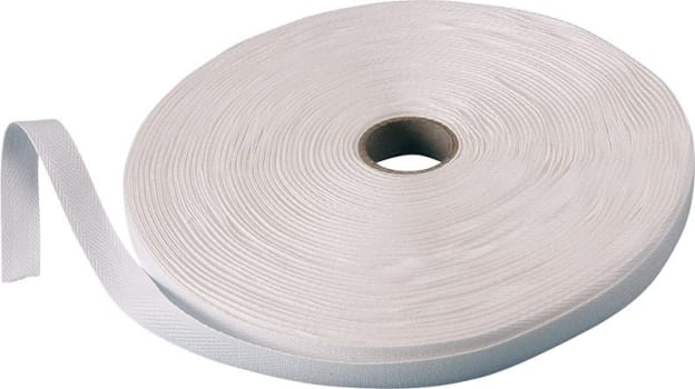 Bændel, hvid, 1 cm