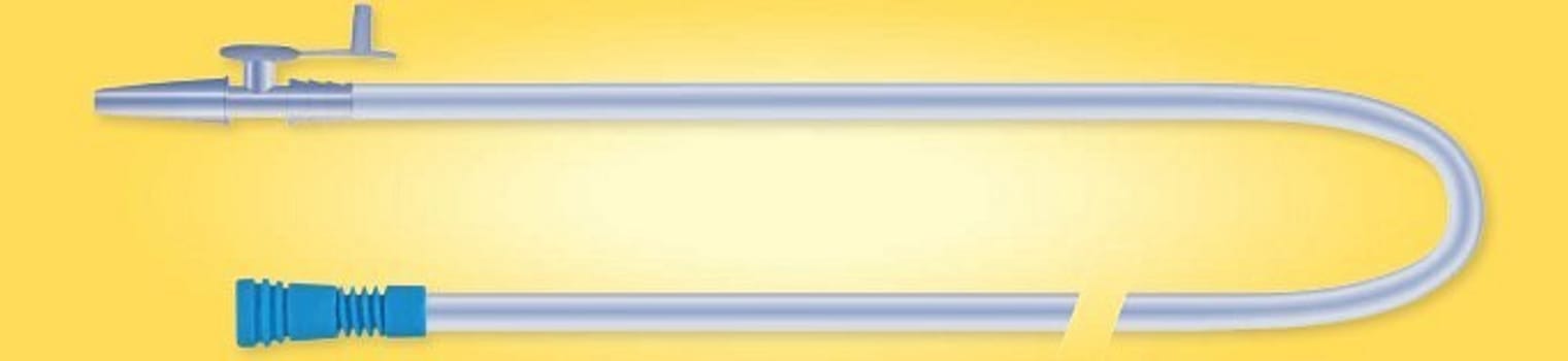 EXTRUDAN Multi Lumen, sugeslange fingertip/uni tragt, ch 24, steril, 210 cm