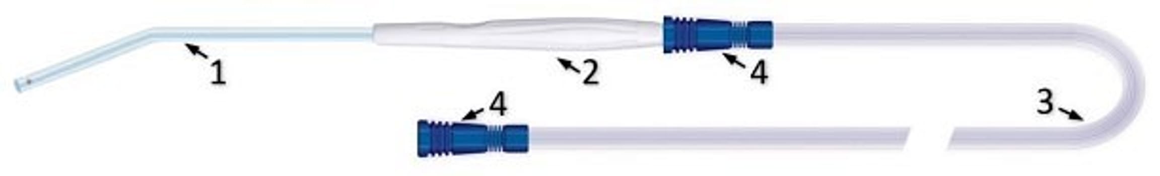 EXTRUDAN Multi Lumen, Sugesæt m/håndt, 4øjne, ch 20, 175 mm, tragt, st, 350 cm
