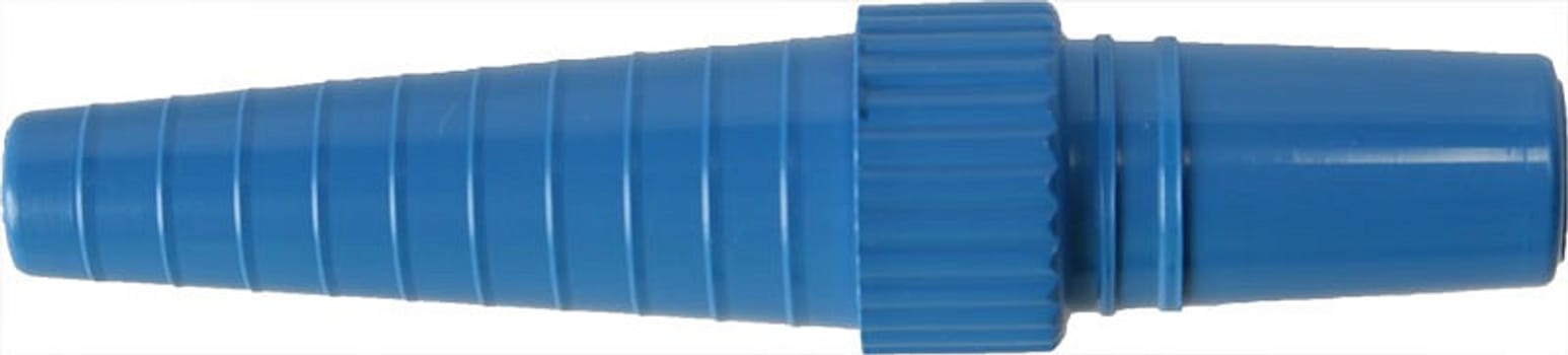 Mediq, mellemrør, blå, konisk nippel