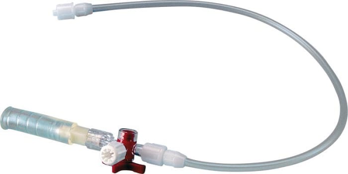 Konnektor L/L, til drænage, /urinpose m/3 vejshane, 30 cm sl. steril