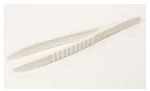 Mediq, pincet, plast, hvid, engangs, steril, 12,5 cm
