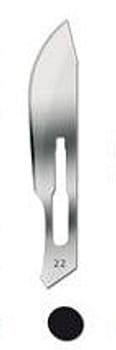 Kiato Plus Safe Back, skalpelblad nr. 22, carbon stål, steril