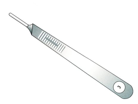 Swann-Morton, skalpelhåndtag nr. 3, gradueret
