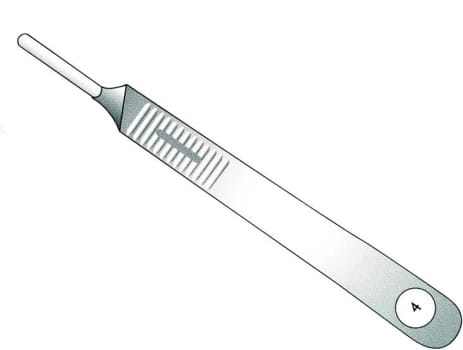 Swann-Morton, skalpelhåndtag nr. 4, gradueret