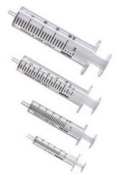 Nipro, sprøjte, luer, 2-komp, centr. Skala 2,4 ml, Steril, 2 ml