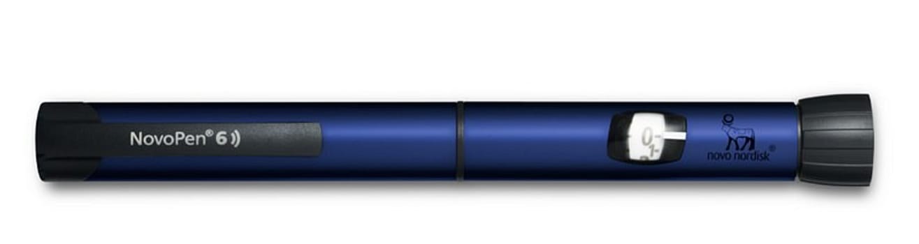 Novopen 6, 3 ml intelligent flergangspen til insulin, blå, 1-60 enheder