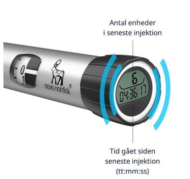 Novopen 6, 3 ml intelligent flergangspen til insulin, sølv, 1-60 enheder