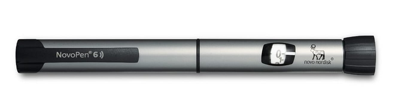Novopen 6, 3 ml intelligent flergangspen til insulin, sølv, 1-60 enheder